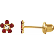 Charger l'image dans la galerie, 14k Yellow or White Gold Stud Children Earrings