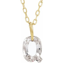 Charger l'image dans la galerie, 14k Yellow Diamond Initial Necklace