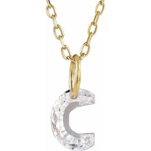 Charger l'image dans la galerie, 14k Yellow Diamond Initial Necklace