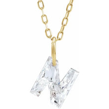 Charger l'image dans la galerie, 14k Yellow Diamond Initial Necklace