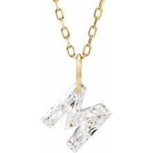 Charger l'image dans la galerie, 14k Yellow Diamond Initial Necklace