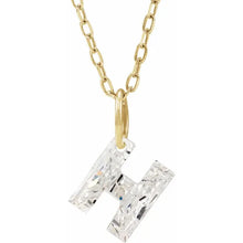 Charger l'image dans la galerie, 14k Yellow Diamond Initial Necklace