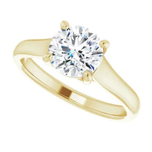 Load image into Gallery viewer, 14k Yellow Gold Round Brilliant Engagement Ring