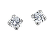 Load image into Gallery viewer, 14k White Gold Lab Diamond Studs