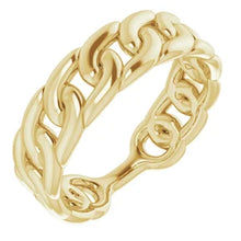 Charger l'image dans la galerie, 10K Yellow Stackable Chain Link Ring