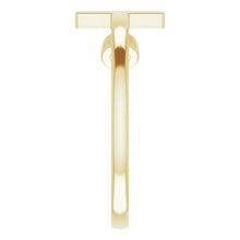 Load image into Gallery viewer, 14K Yellow Natural Mozambique Garnet Cross Ring