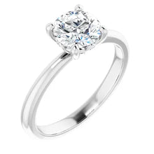Charger l'image dans la galerie, engagement ring moissanite charles and colvard solitaire ring white gold ring