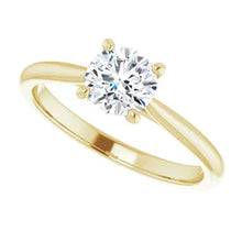 Charger l'image dans la galerie, 14k Yellow Gold Diamond Engagement Ring