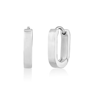 Oval Huggie Earrings