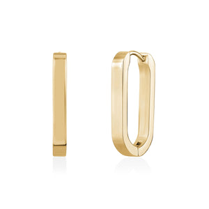 Oval Huggie Earrings