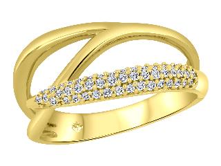 10k Yellow and White Gold Diamond Ring