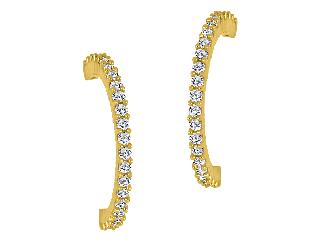 10k Yellow Gold Diamond Hoops