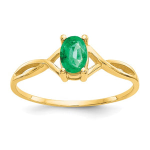 10k Yellow Gold Emerald Ring