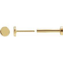 Load image into Gallery viewer, 14K Yellow Gold Disc Earrings (Flat Back)
