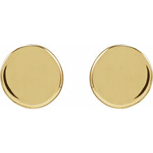 Load image into Gallery viewer, 14K Yellow Gold Disc Earrings (Flat Back)
