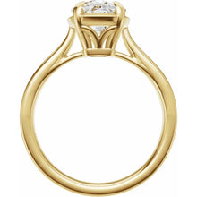 Load image into Gallery viewer, 14k Elongated Antiqued Cushion Cut Engagement Ring
