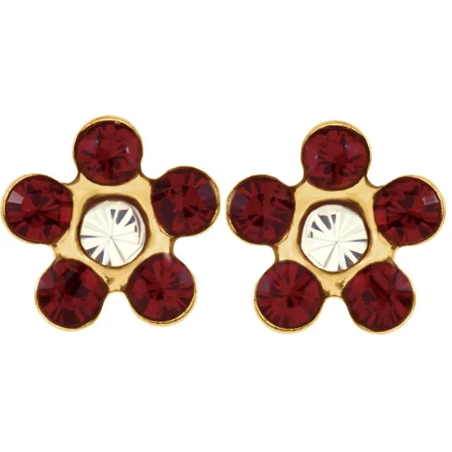 14k Yellow Stud Children Earrings