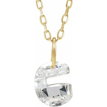 Charger l'image dans la galerie, 14k Yellow Diamond Initial Necklace
