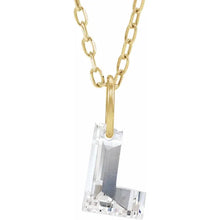 Charger l'image dans la galerie, 14k Yellow Diamond Initial Necklace
