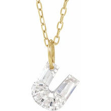 Charger l'image dans la galerie, 14k Yellow Diamond Initial Necklace
