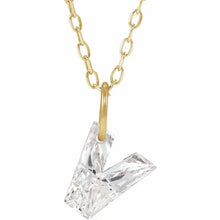 Charger l'image dans la galerie, 14k Yellow Diamond Initial Necklace

