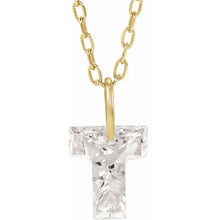 Charger l'image dans la galerie, 14k Yellow Diamond Initial Necklace
