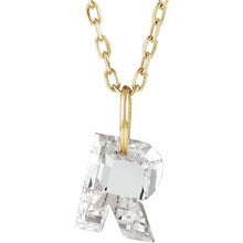 Charger l'image dans la galerie, 14k Yellow Diamond Initial Necklace
