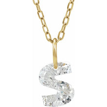 Charger l'image dans la galerie, 14k Yellow Diamond Initial Necklace
