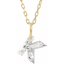 Charger l'image dans la galerie, 14k Yellow Diamond Initial Necklace
