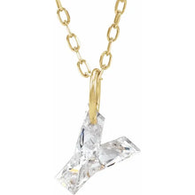 Charger l'image dans la galerie, 14k Yellow Diamond Initial Necklace
