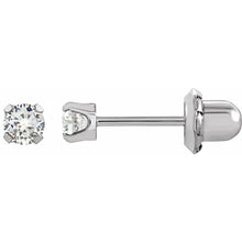 Charger l'image dans la galerie, 14k Yellow or White Gold Stud Children Earrings
