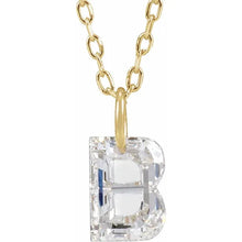 Charger l'image dans la galerie, 14k Yellow Diamond Initial Necklace

