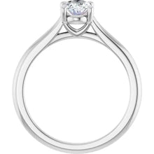 Load image into Gallery viewer, 14k White Oval Engagement Ring

