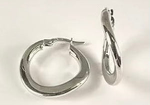 10k White Gold Hoop