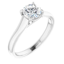 Charger l&#39;image dans la galerie, 14k White Gold Diamond Engagement Ring
