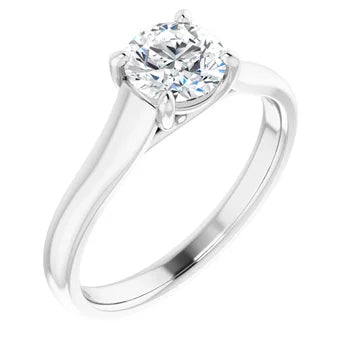 14k White Gold Diamond Engagement Ring