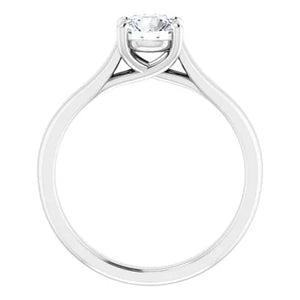 14k White Gold Diamond Engagement Ring