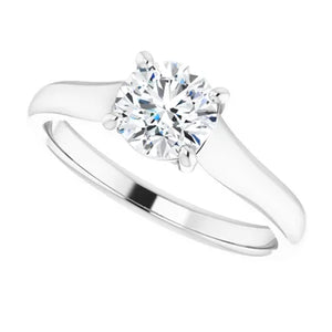 14k White Gold Diamond Engagement Ring