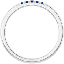 Charger l&#39;image dans la galerie, White Gold Blue Sapphire Ring
