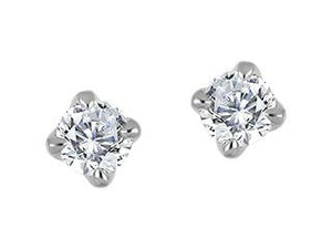 14k White Gold Lab Diamond Studs