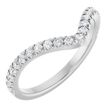 Charger l&#39;image dans la galerie, 14k White Gold Curved Band
