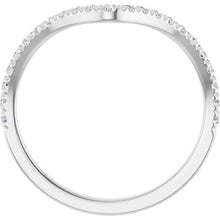 Load image into Gallery viewer, 14k White Gold Curved Band
