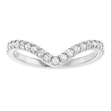 Charger l&#39;image dans la galerie, 14k White Gold Curved Band
