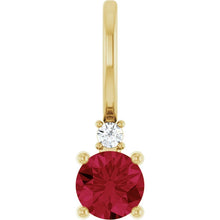 Load image into Gallery viewer, 14k Yellow Gold Ruby and Diamond Pendant
