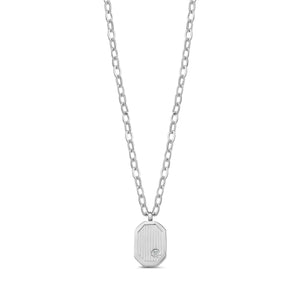 MINIMALIST DOG TAG PENDANT AND CHAIN