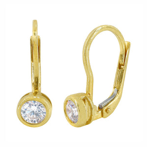 10k Yellow Gold Lever Back Earrings