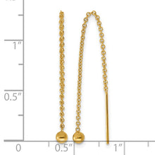 Load image into Gallery viewer, Gold Filled 3mm Ball Dangle Threader Earrings
