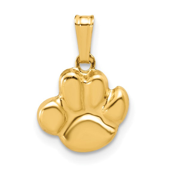 Gold Filled Paw Print Pendant