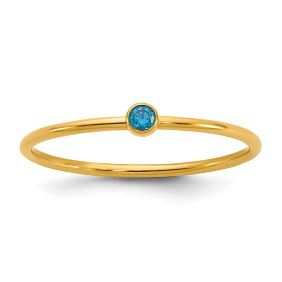 Gold Filled Birthstone Stackable Rings