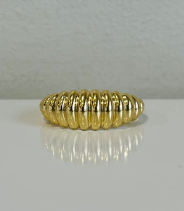 10k Yellow Croissant Ring